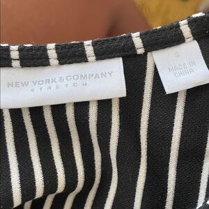 New York & Company Monochrome Striped Dress